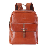 Large Deep Tan Vintage Leather Laptop Rucksack